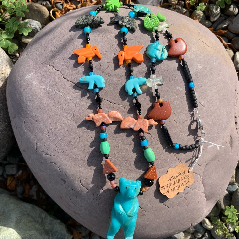 Colorful Animal Fetish Necklace Set